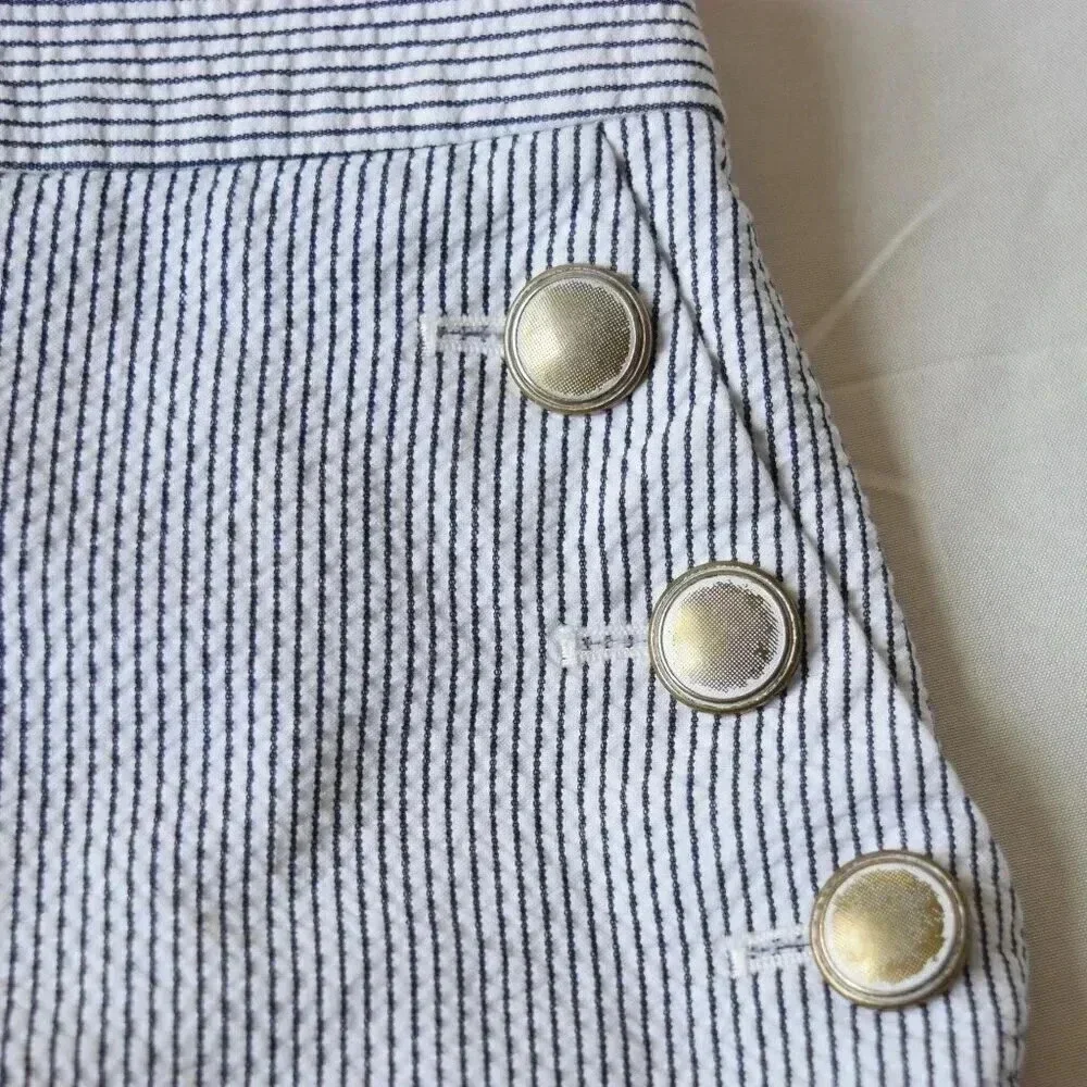 J.CREW Black & White Mini Skirt with Stripes Size 12